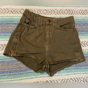 American Apparel Green Denim Shorts, Size US 24/25